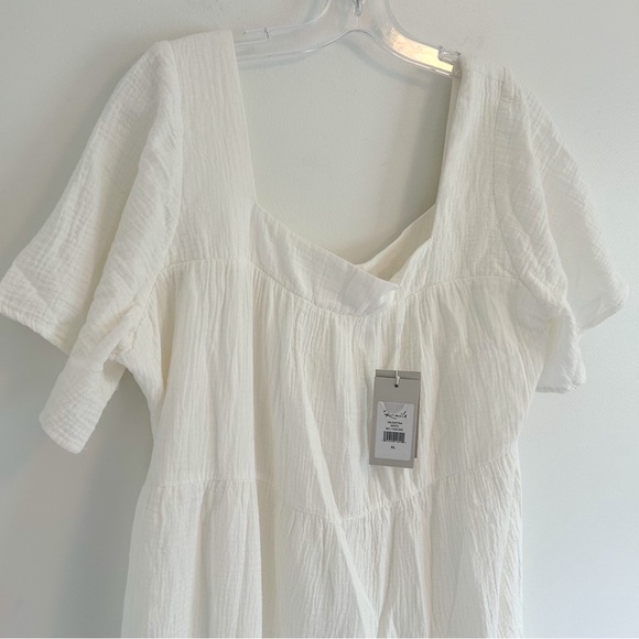 (SOLD) RAILS Valentina Tiered Dress Gauzy Cotton White Size XL - Picture 4 of 15